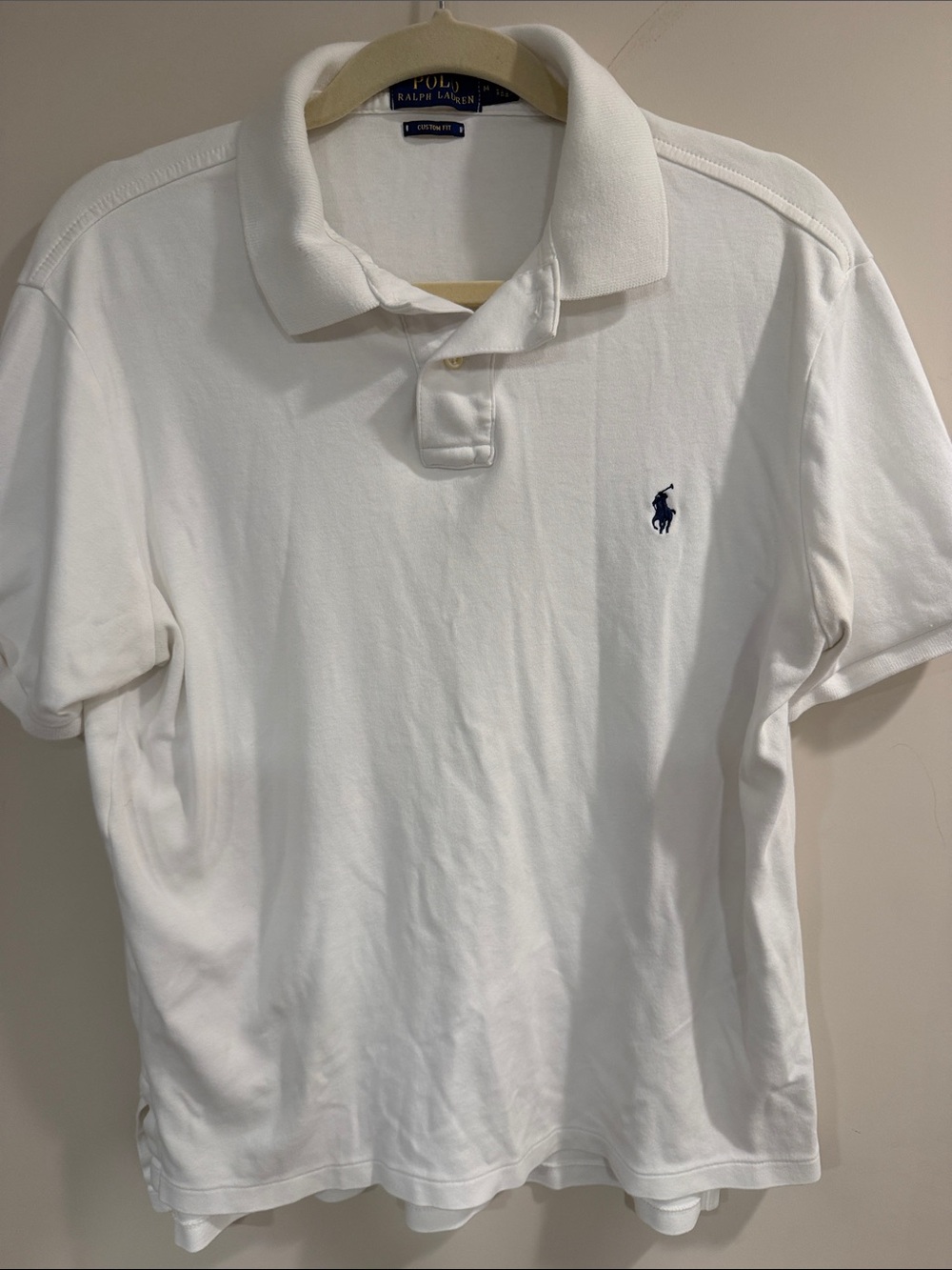 Polo by Ralph Lauren White Polo with Navy Pony Logo